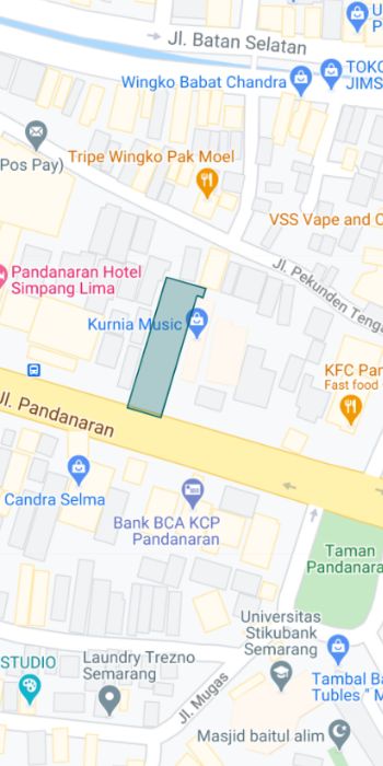 Tanah Jl. Pandanaran 70 Semarang Map